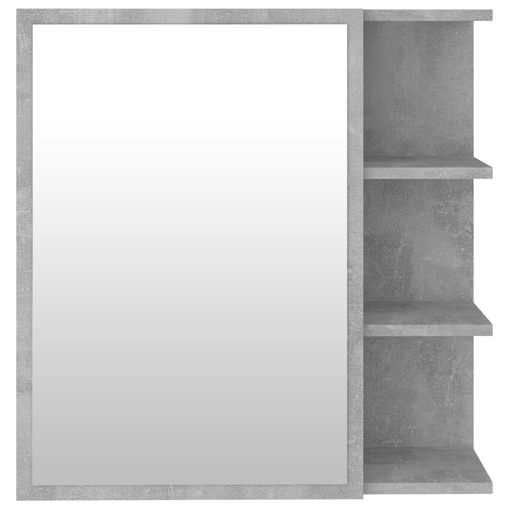 vidaXL Spegelskåp för badrum betonggrå 62,5x20,5x64 cm konstruerat trä