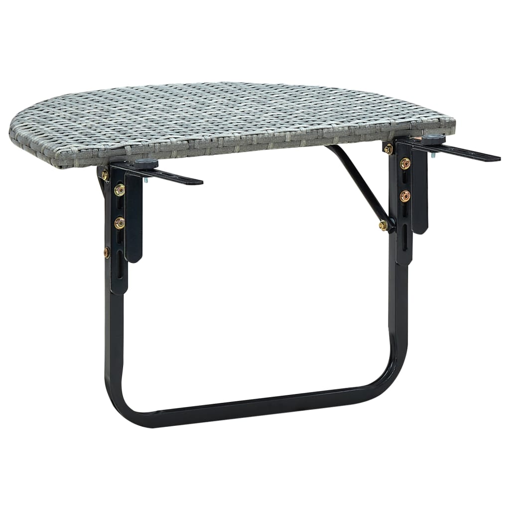 vidaXL Balkongbord grå 60x60x40 cm konstrotting