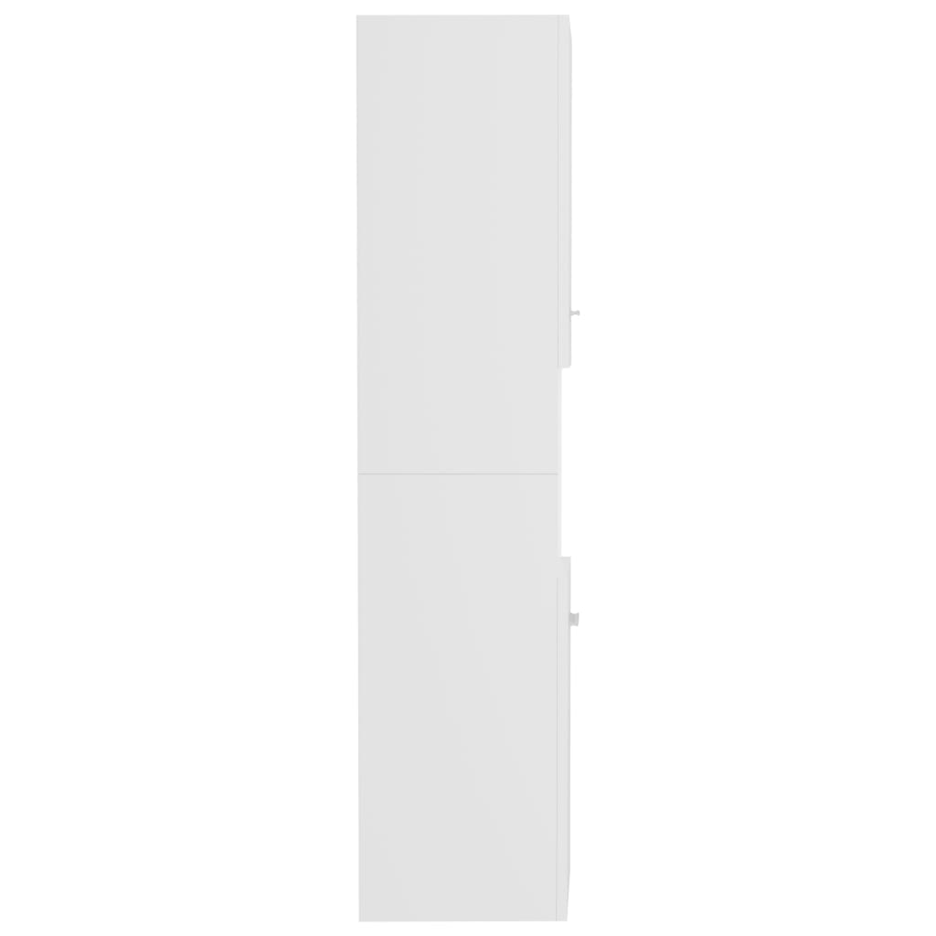 vidaXL Badrumsskåp vit 30x30x130 cm spånskiva