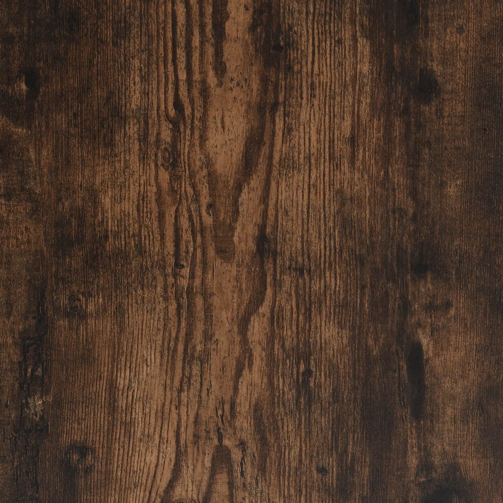 vidaXL Sängbord med massiva träben rökfärgad ek 40x35x69 cm