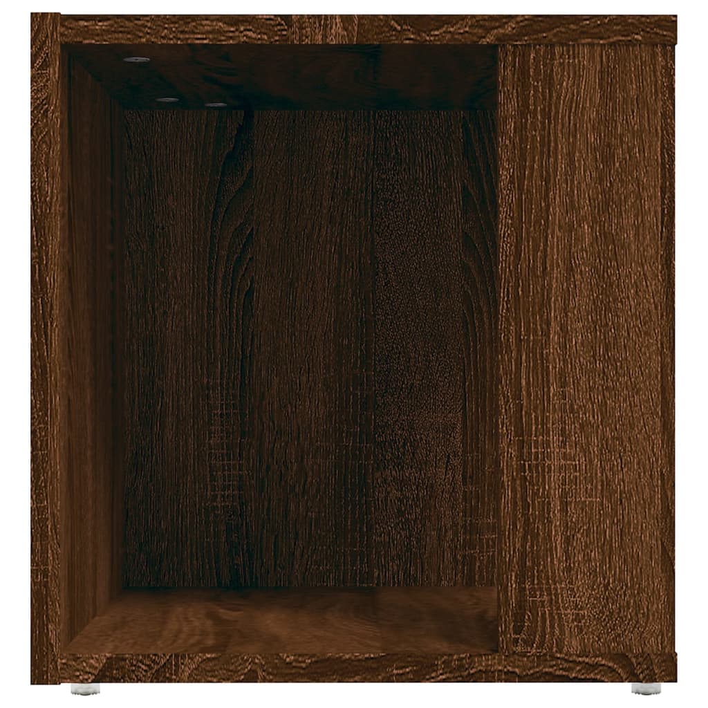vidaXL Sidobord brun ek 33x33x34,5 cm konstruerat trä