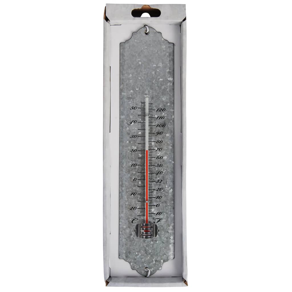 Esschert Design Väggtermometer skrotzink 30 cm OZ10