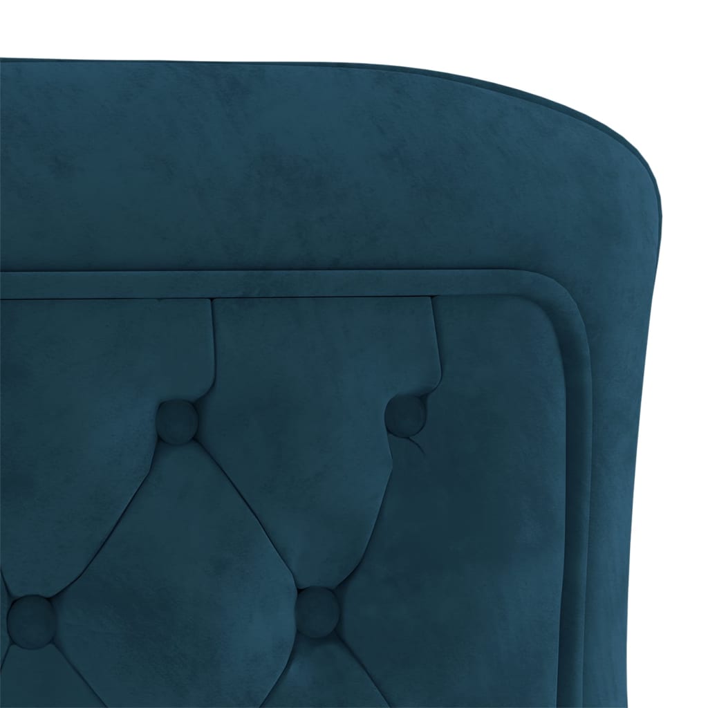 vidaXL Matstol blå 53x52x98 cm sammet & rostfritt stål