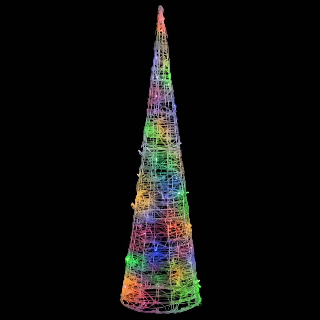 vidaXL Ljuskon LED pyramid akryl flerfärgad 90 cm
