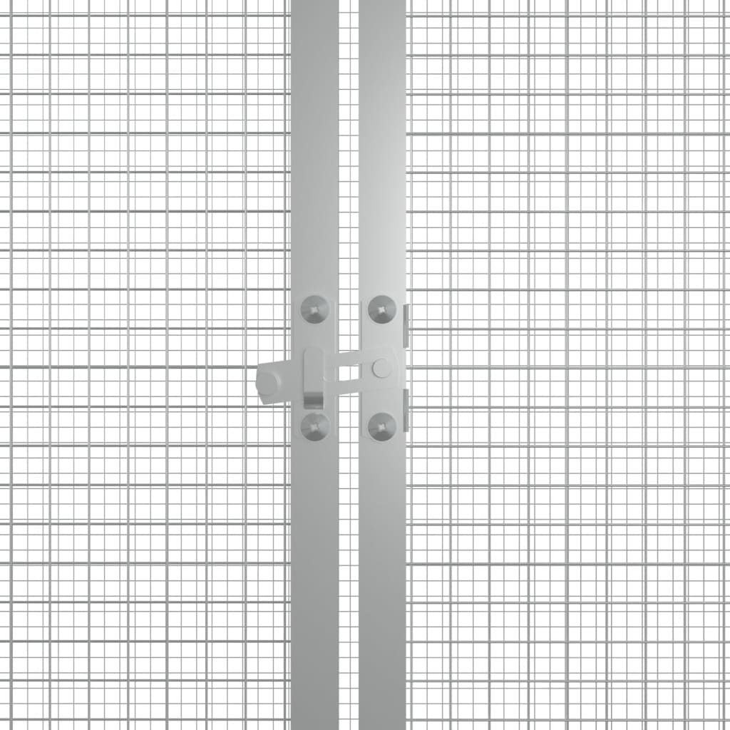 vidaXL Hönsbur grå 200x91x100 cm galvaniserat stål