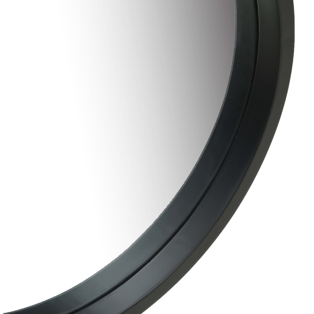 vidaXL Väggspegel med rem 60 cm svart