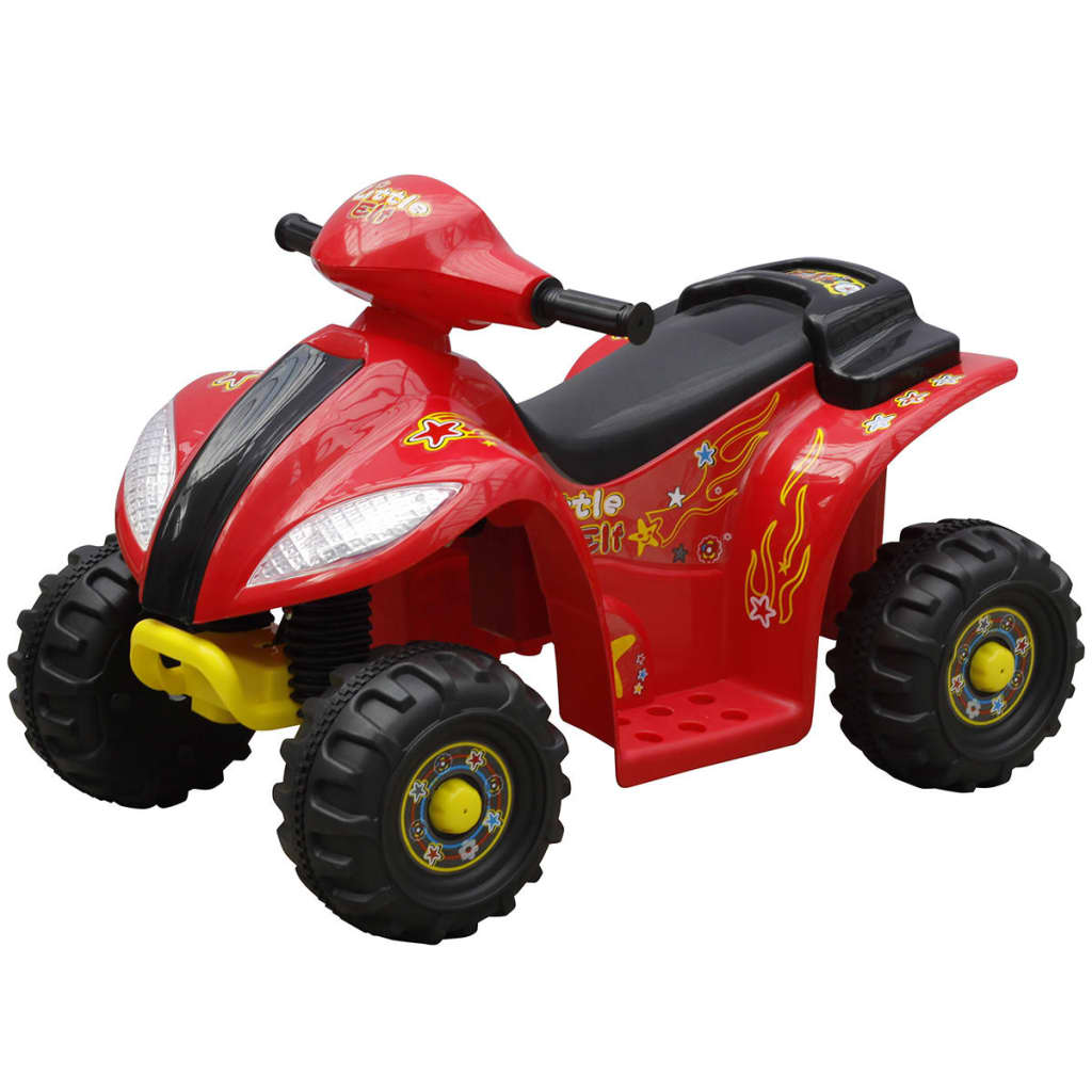 vidaXL Elektrisk fyrhjuling för barn röd och svart