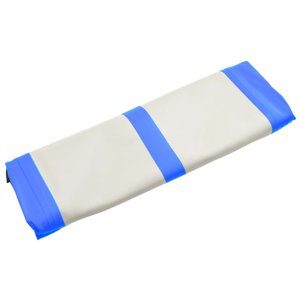 vidaXL Uppblåsbar gymnastikmatta med pump 700x100x15 cm PVC blå