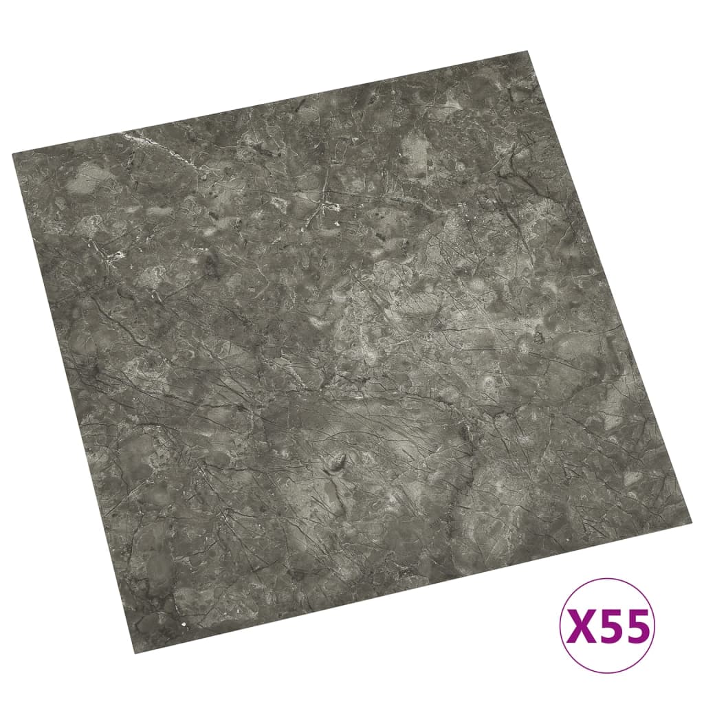 vidaXL Självhäftande golvplankor 55 st PVC 5,11 m² grå