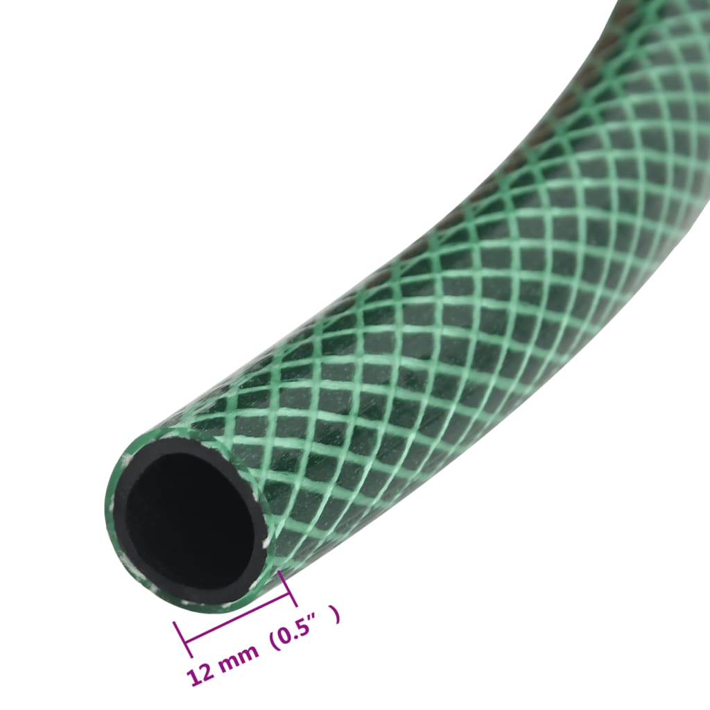 vidaXL Trädgårdsslang med kopplingar grön 0,6" 10 m PVC