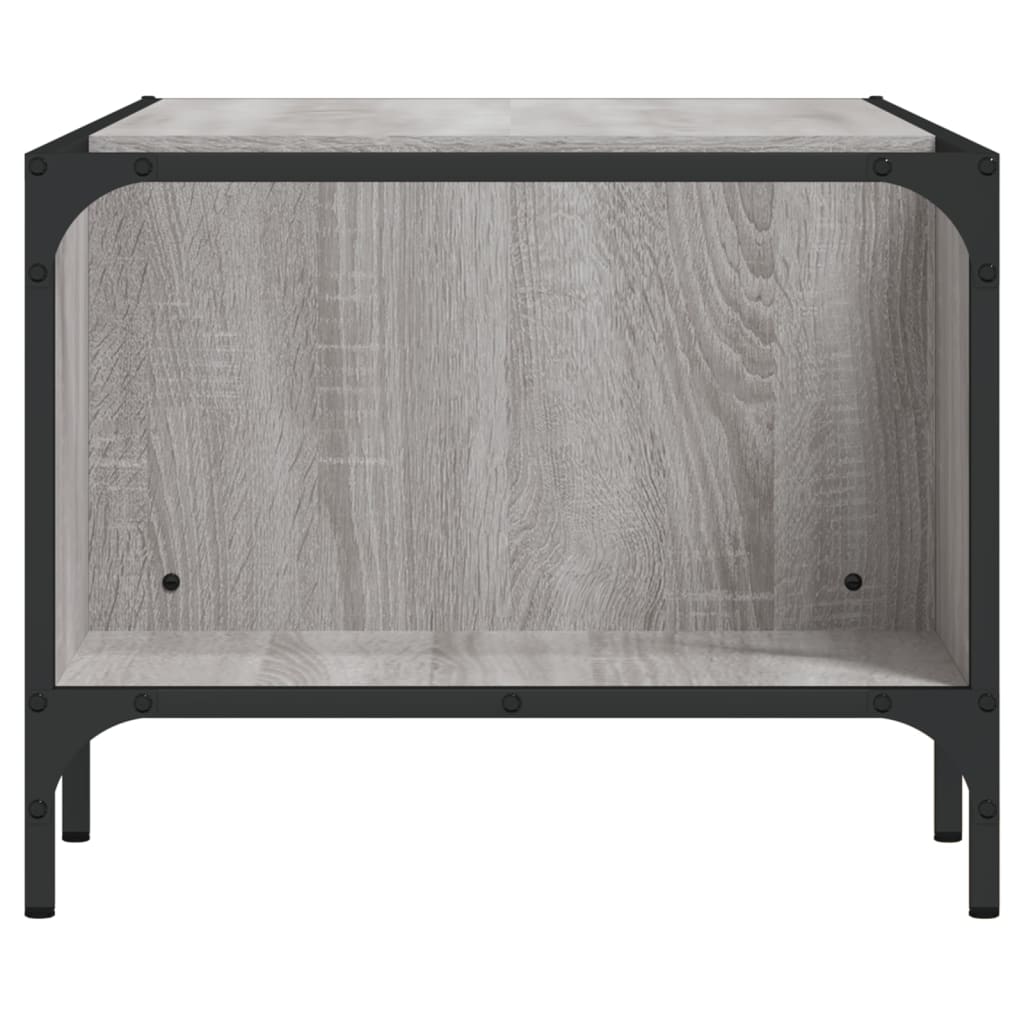 vidaXL Soffbord med hylla grå sonoma 100x51x40 cm konstruerat trä