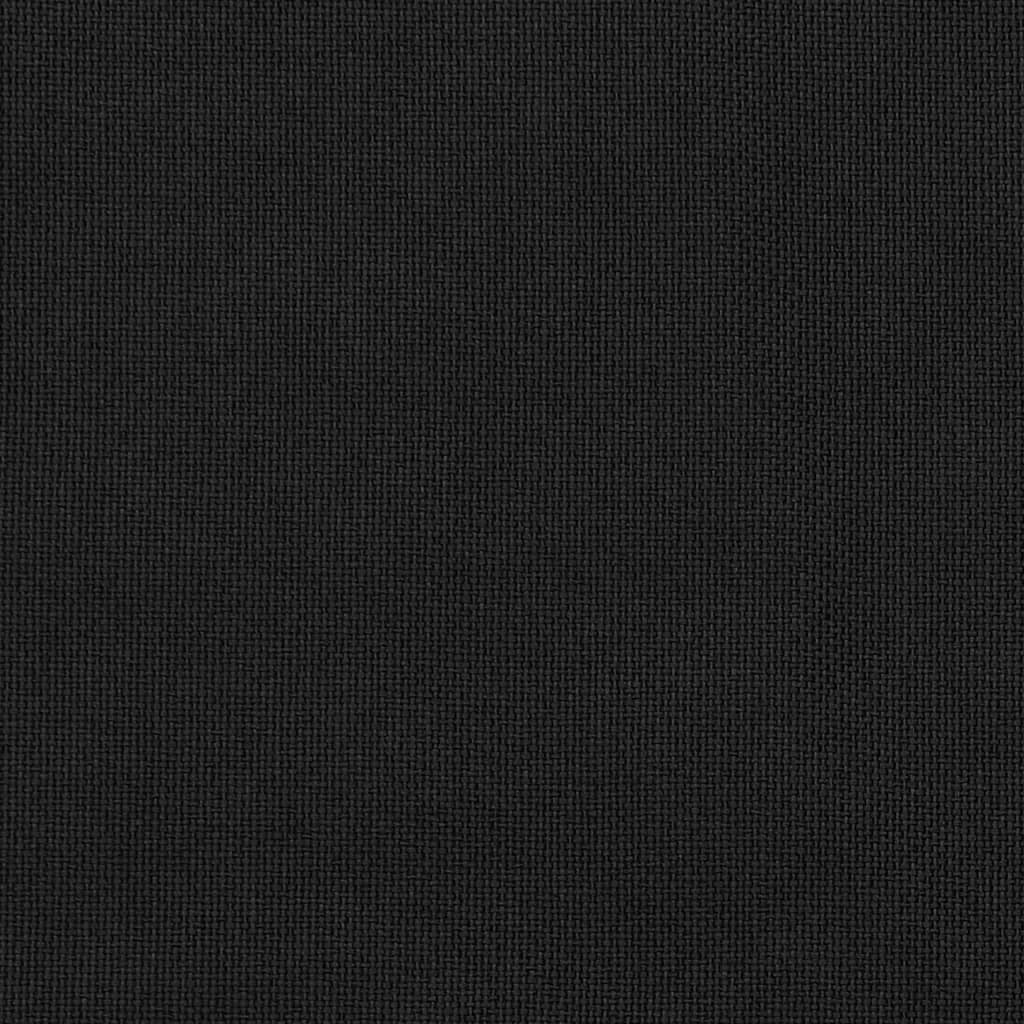 vidaXL Mörkläggningsgardin med krokar linnelook 2 st svart 140x175 cm