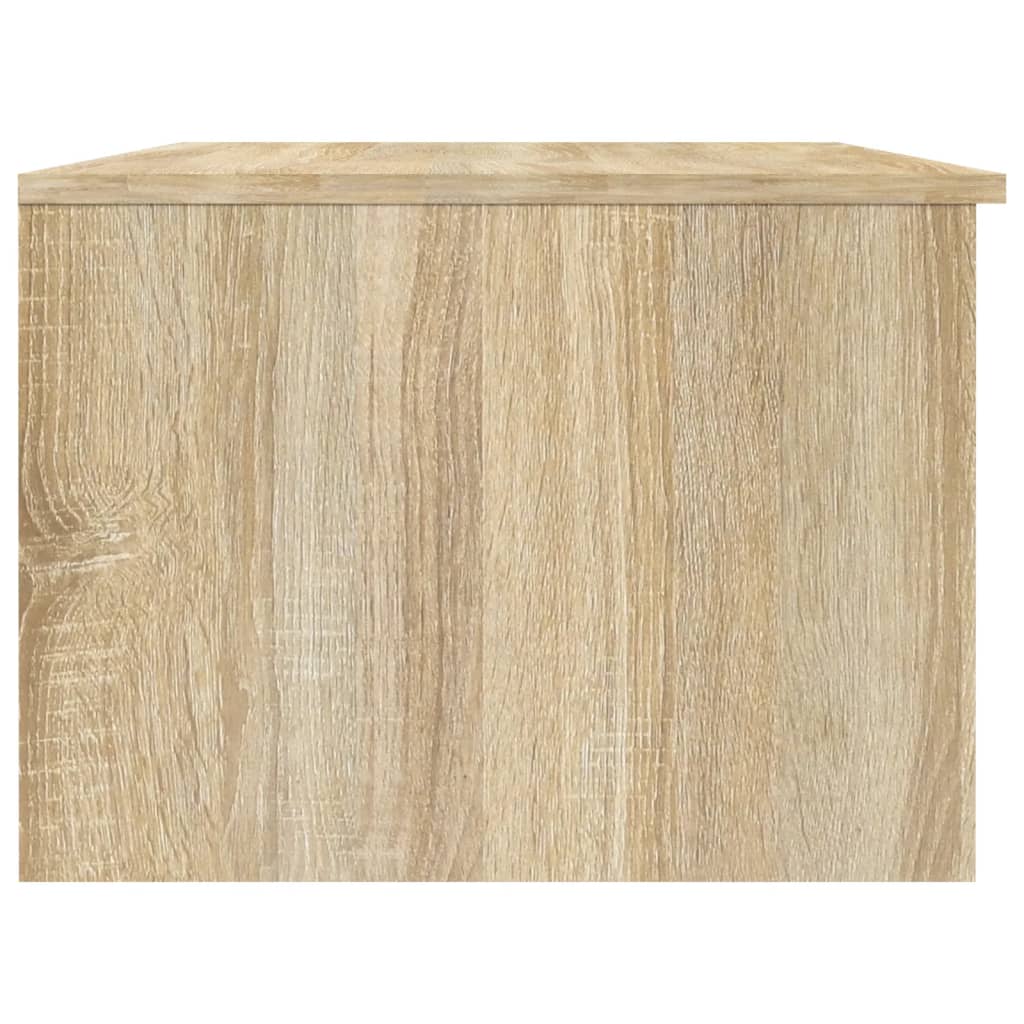 vidaXL Soffbord vit och sonoma-ek 102x50x36 cm konstruerat trä