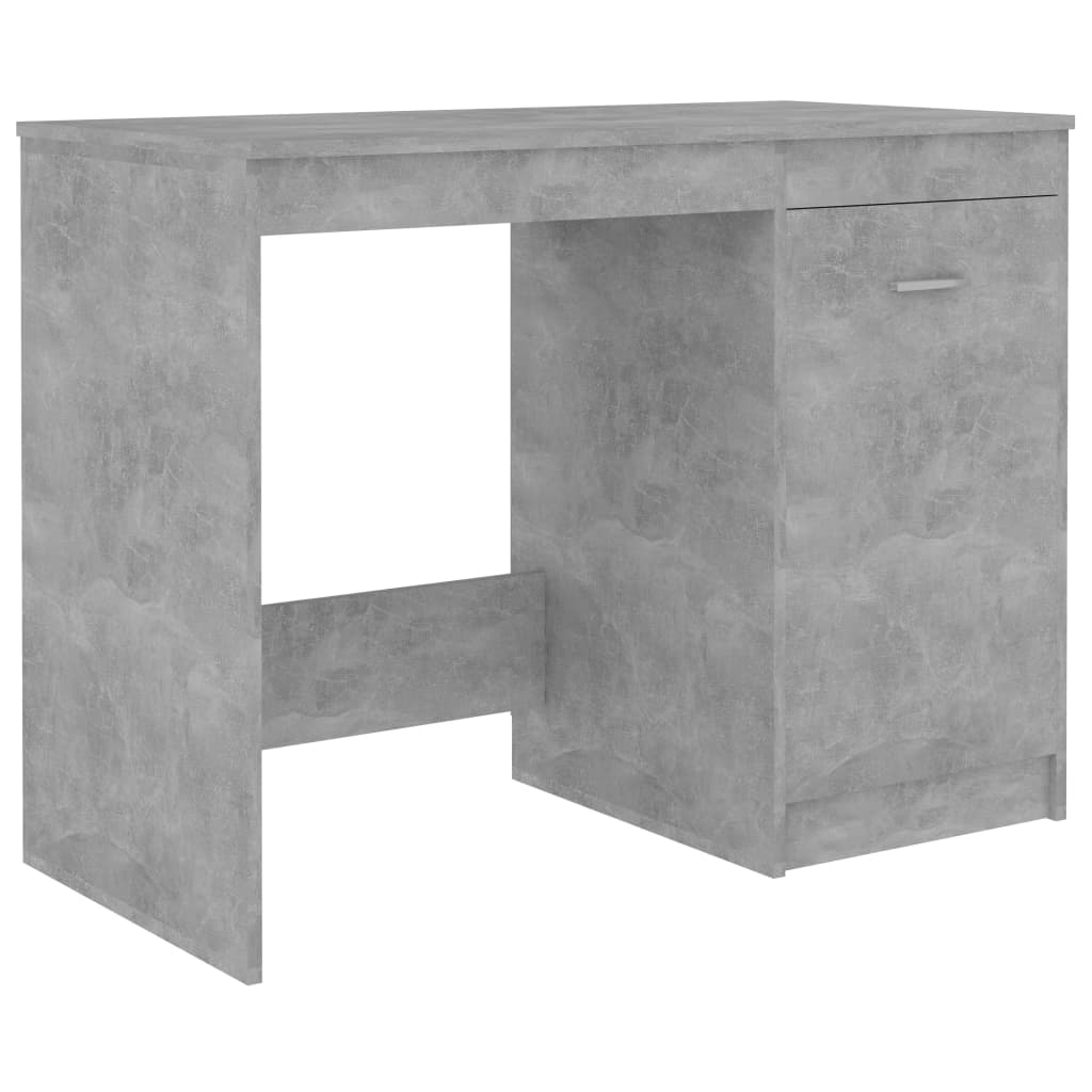 vidaXL Skrivbord betonggrå 140x50x76 cm konstruerat trä