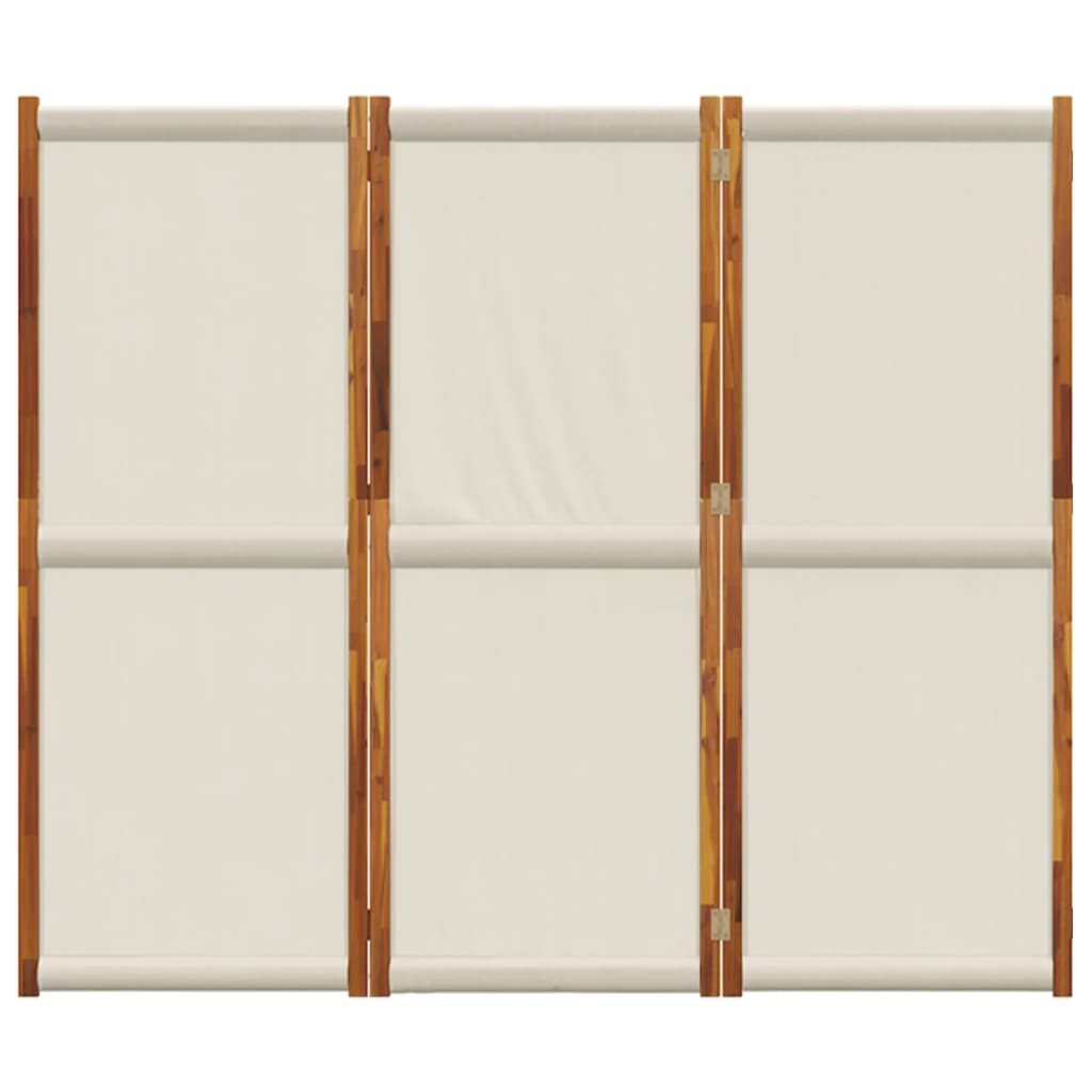 vidaXL Rumsavdelare 3 paneler ljusgrå 210x180 cm