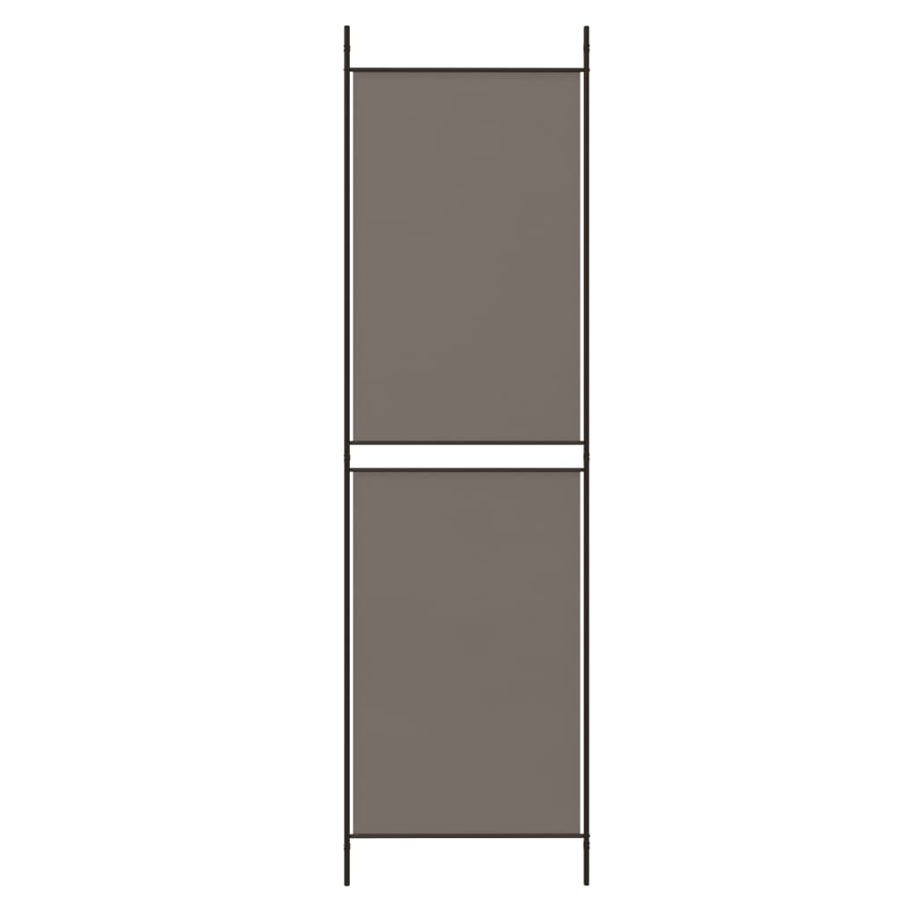 vidaXL Rumsavdelare 4 paneler antracit 200x220 cm tyg