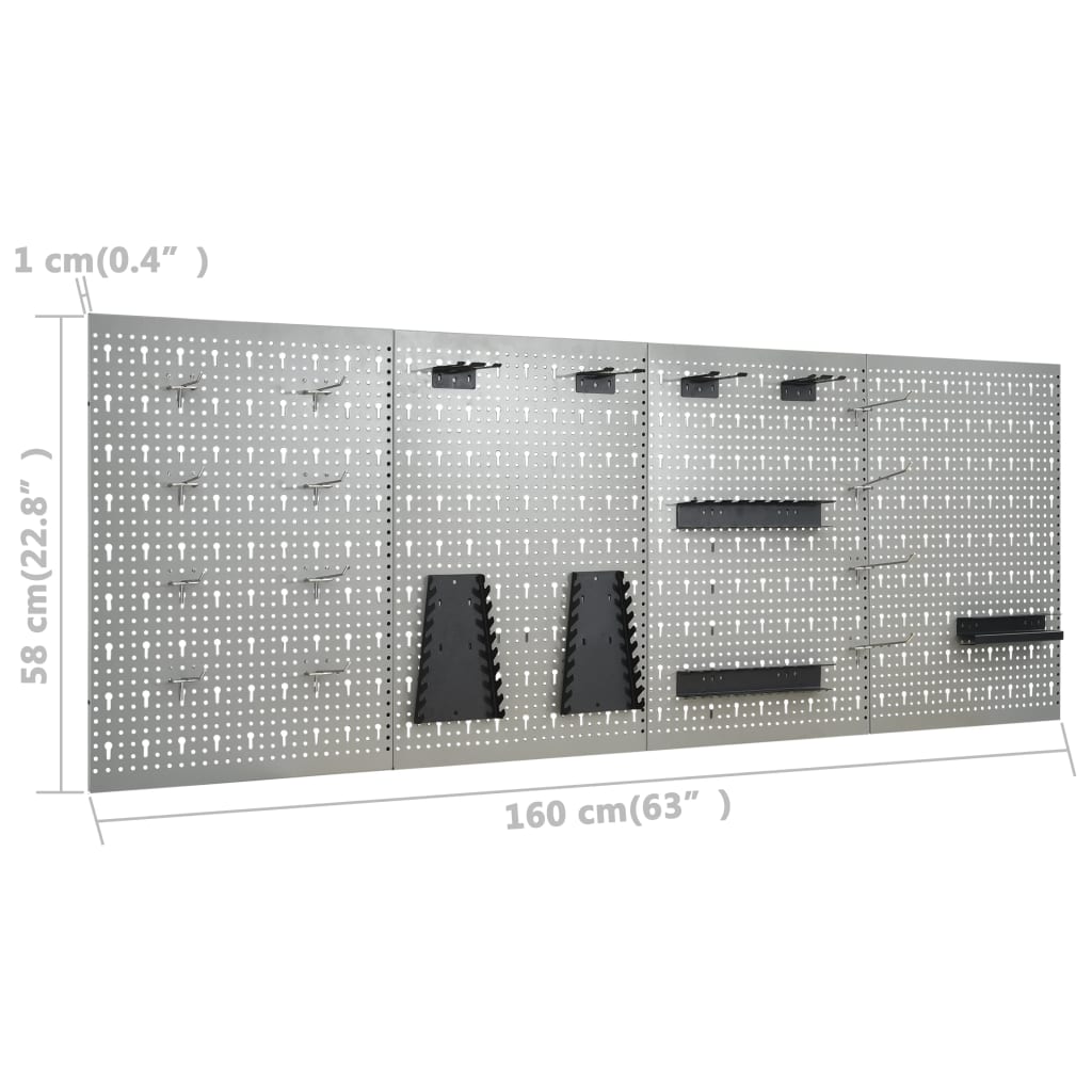 vidaXL Arbetsbänk med fyra väggpaneler