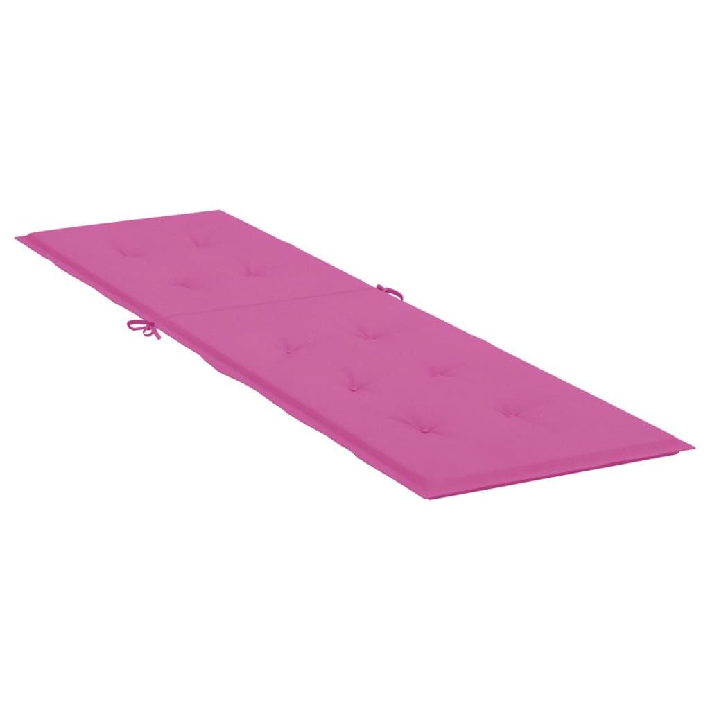 vidaXL Stolsdyna för däckstol rosa oxfordtyg