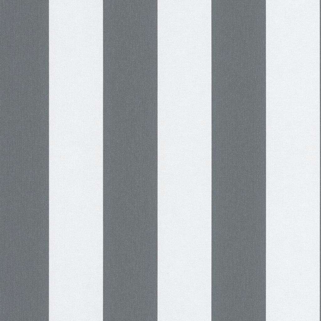 Noordwand Tapet Topchic Stripes mörkgrå och vit