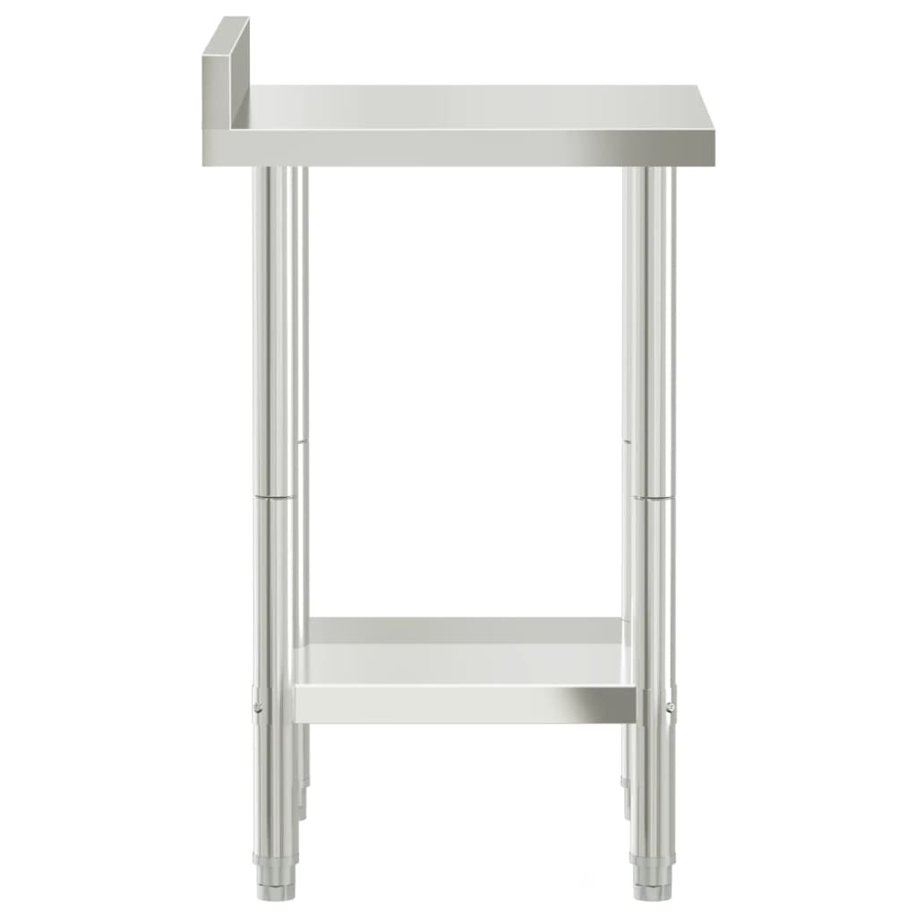 vidaXL Arbetsbord med stänkskydd 55x55x93 cm rostfritt stål