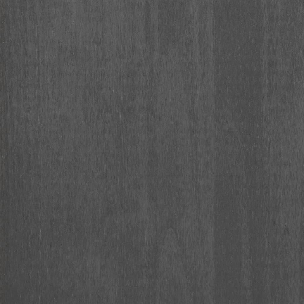 vidaXL Sängbord HAMAR 2 st mörkgrå 40x35x62 cm massivt trä