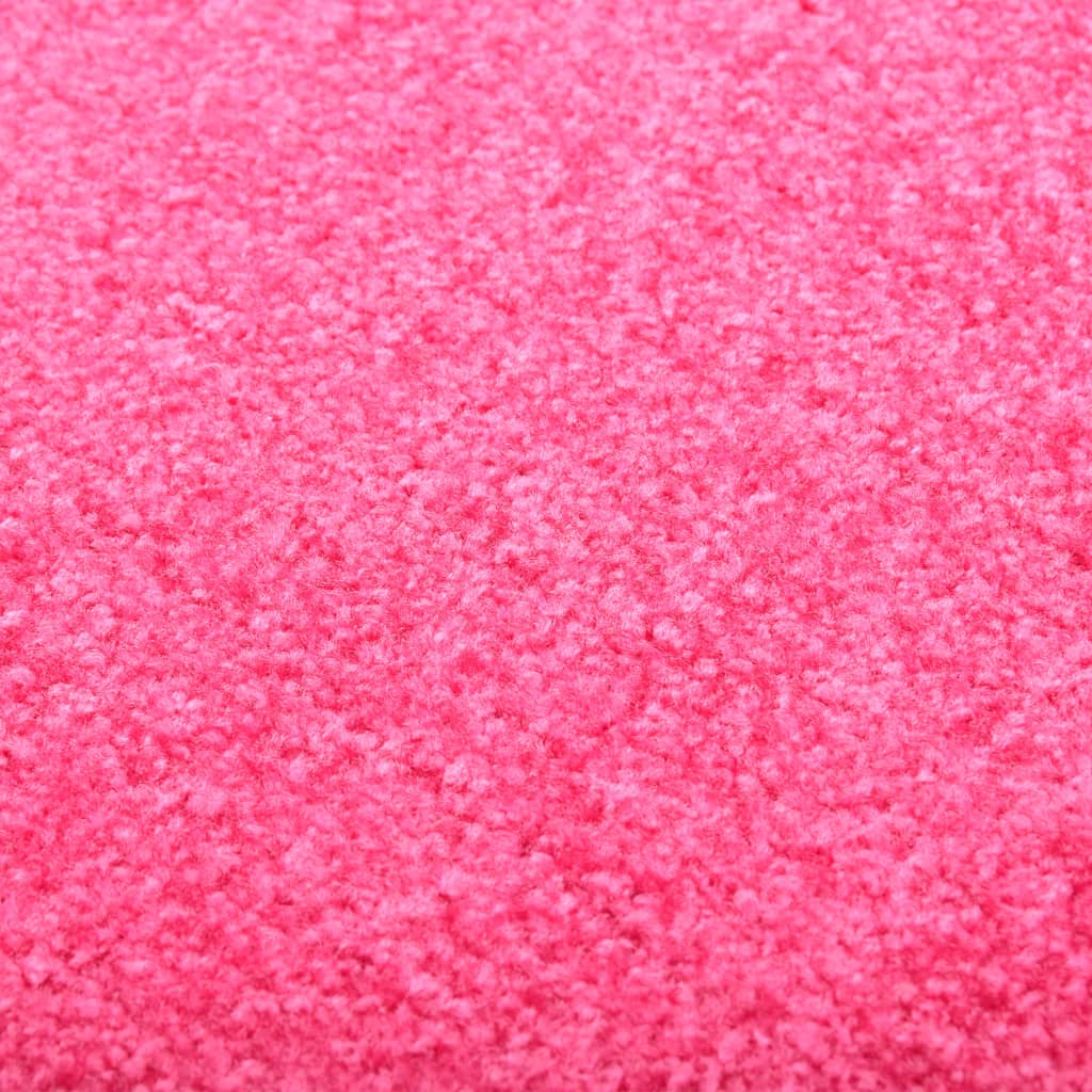 vidaXL Dörrmatta tvättbar rosa 90x120 cm