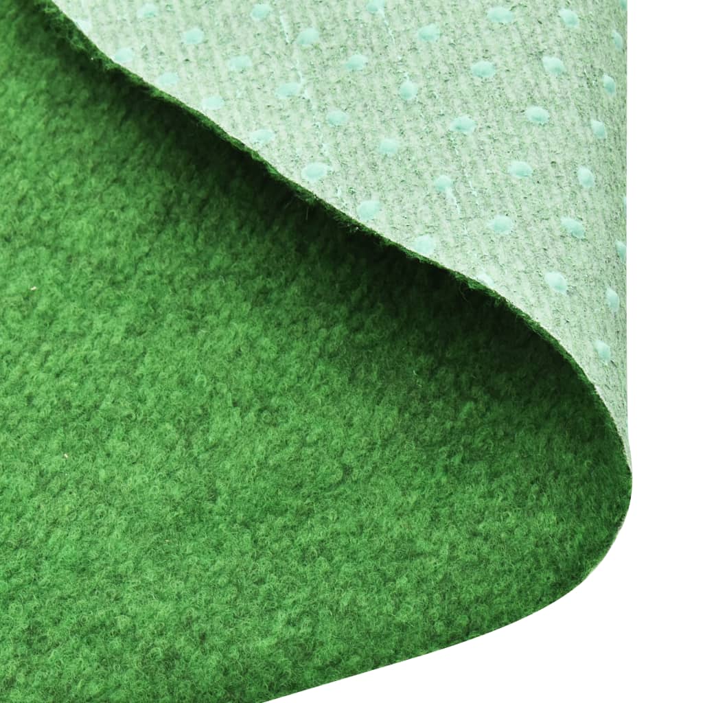 vidaXL Konstgräs med halkskydd dia. 130 cm grön rund