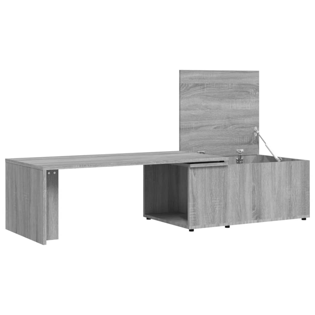 vidaXL Soffbord grå sonoma 150x50x35 cm konstruerat trä