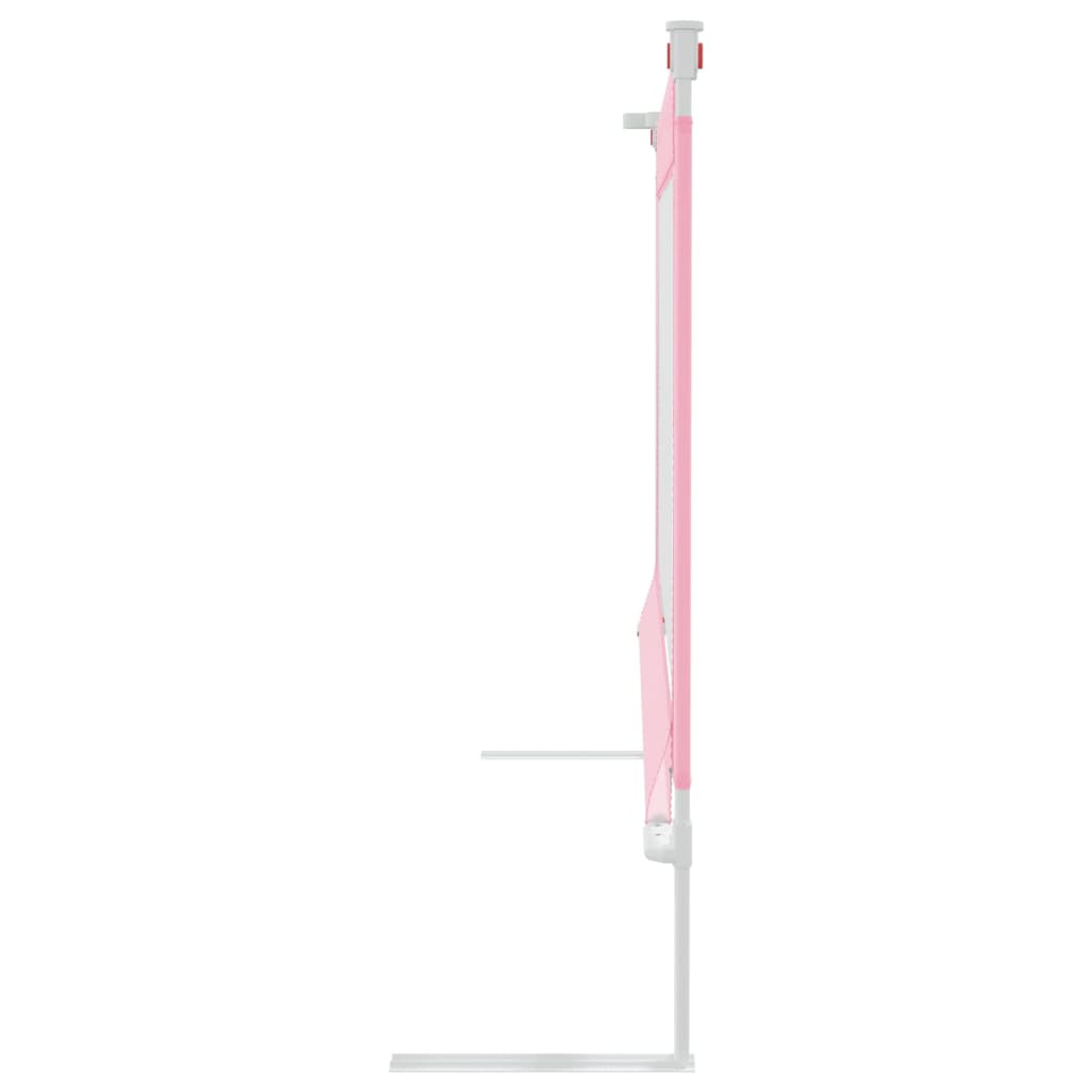 vidaXL Sängskena för barn rosa 90x25 cm tyg