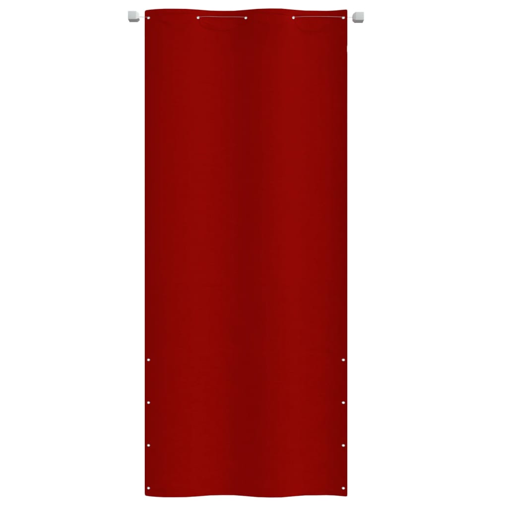 vidaXL Balkongskärm röd 100x240 cm oxfordtyg