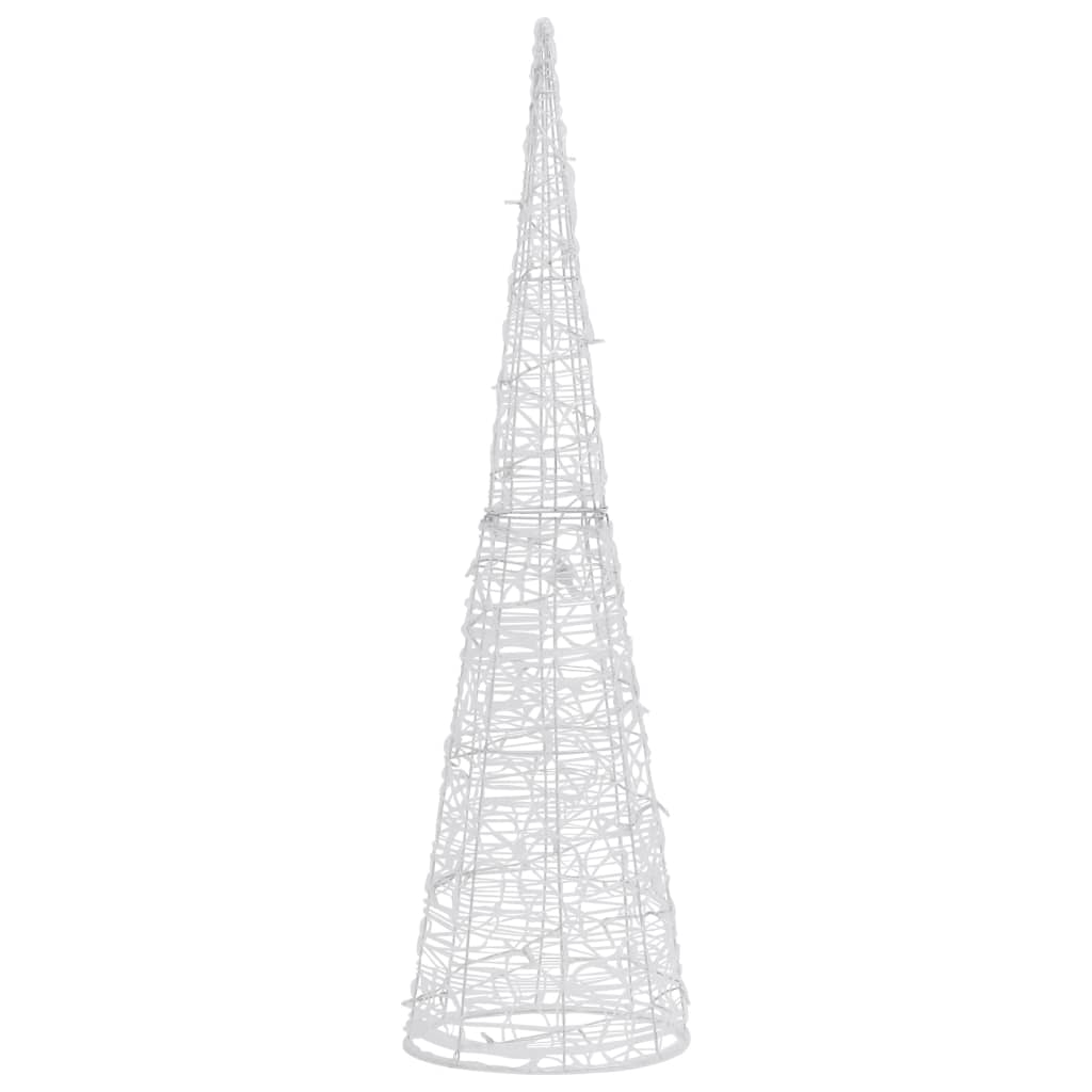 vidaXL Ljuskon LED pyramid akryl kallvit 120 cm