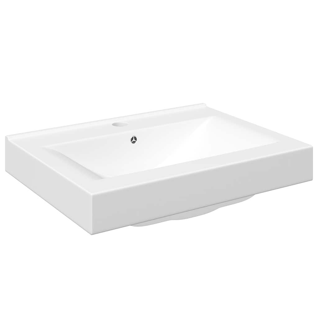 vidaXL Lyxigt rektangulärt handfat 60 x 46 cm keramiskt vit