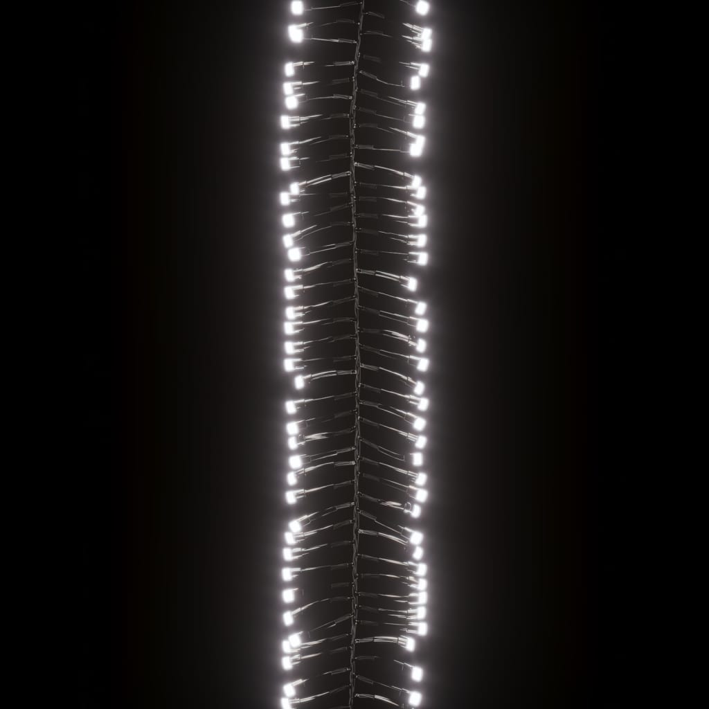 vidaXL Ljusslinga med 1000 LED cluster kallvit 11 m PVC