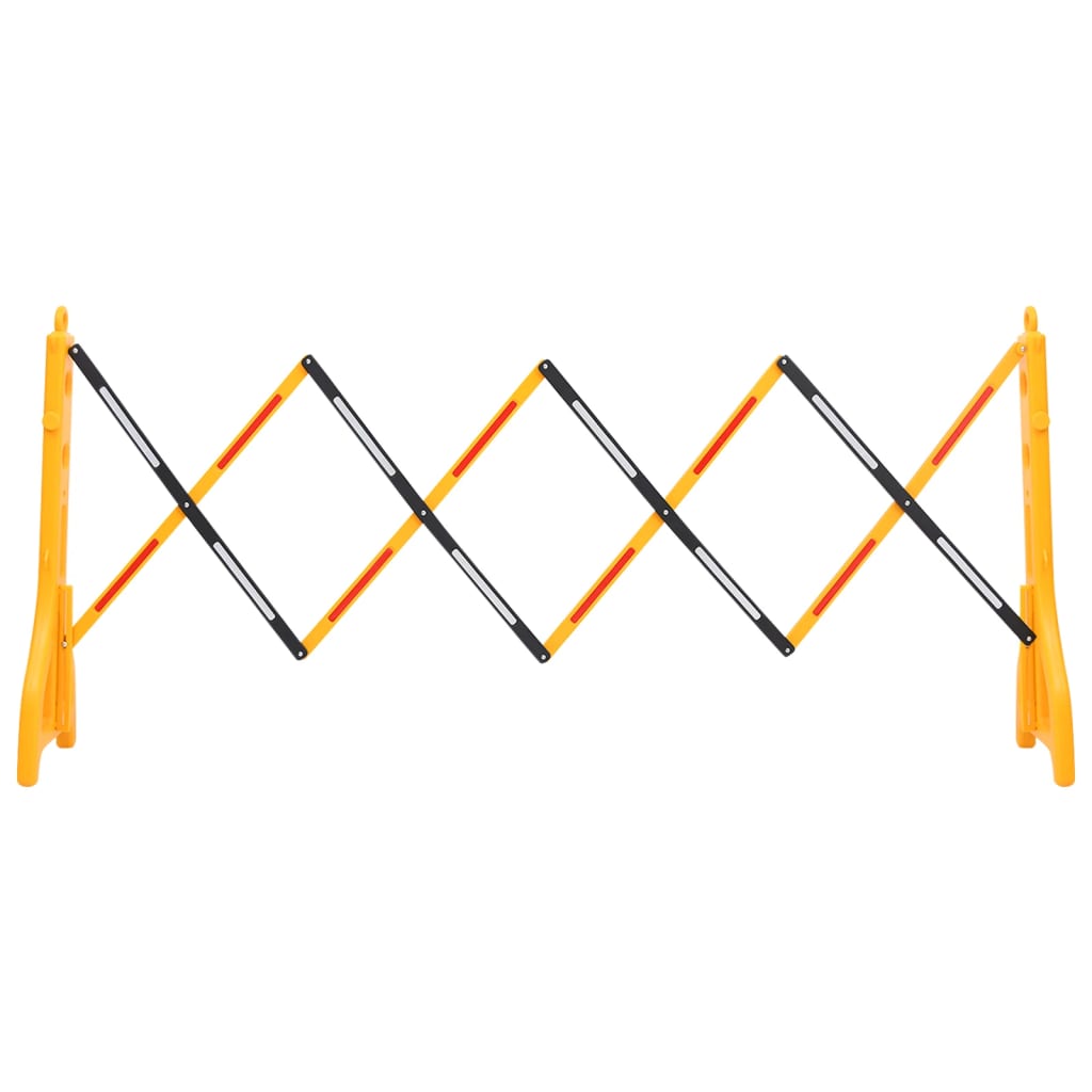 vidaXL Hopfällbar trafikbarriär gul och svart 250x38x96 cm