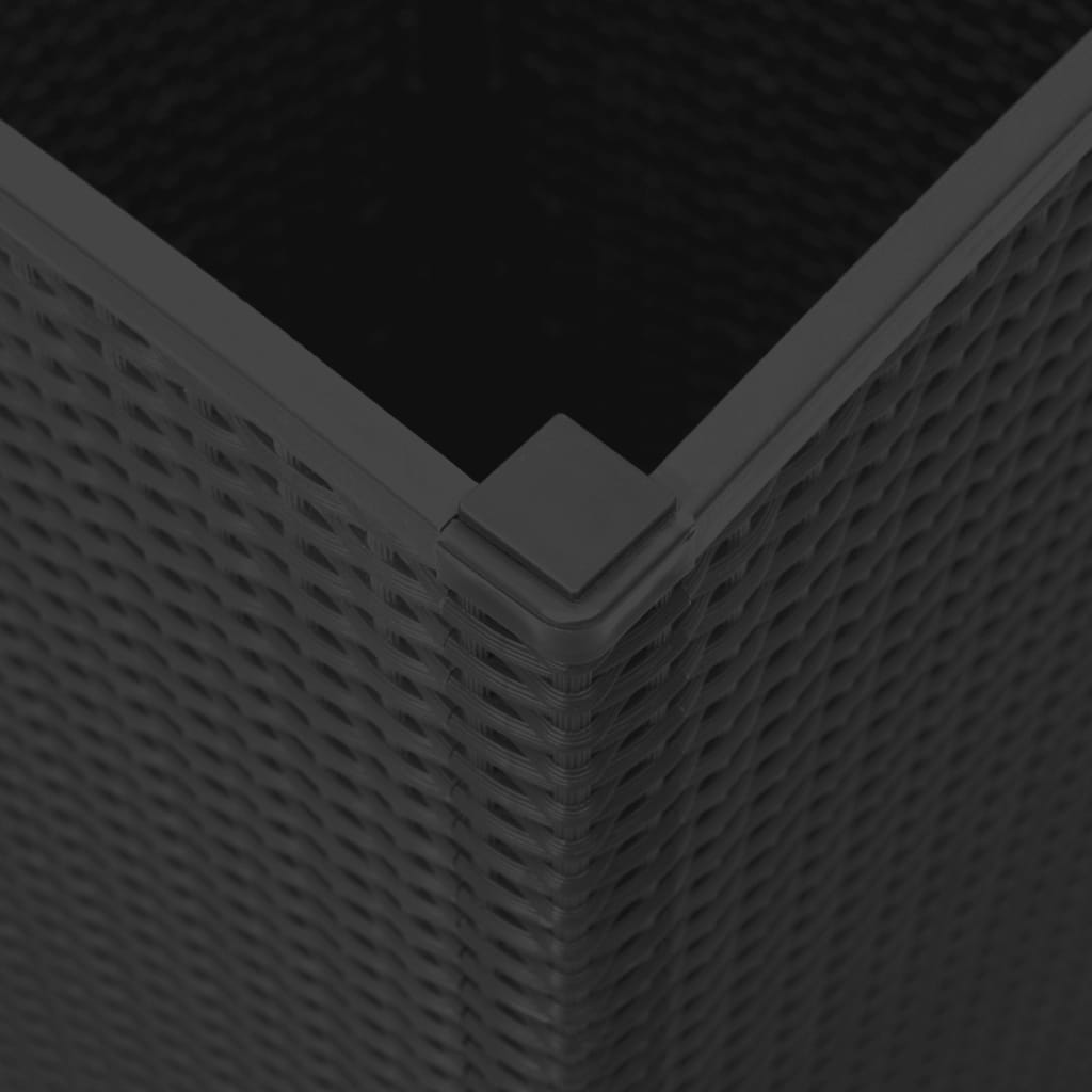 vidaXL Odlingslådor 2 st svart 32,5x32,5x57 cm PP
