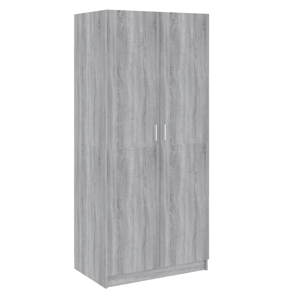 vidaXL Klädhängare grå sonoma 80x52x180 cm konstruerat trä