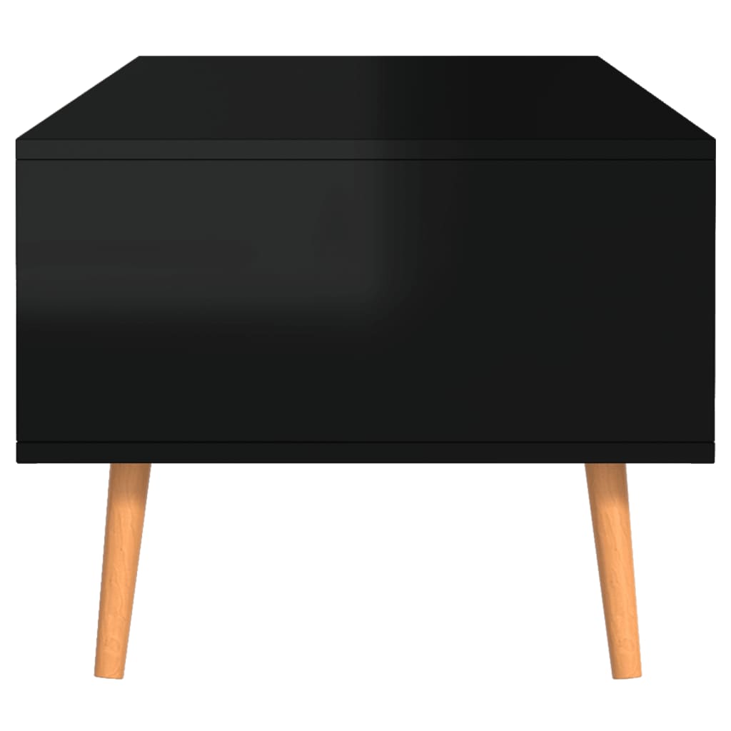 vidaXL Soffbord svart högglansig 100x49,5x43 cm spånskiva