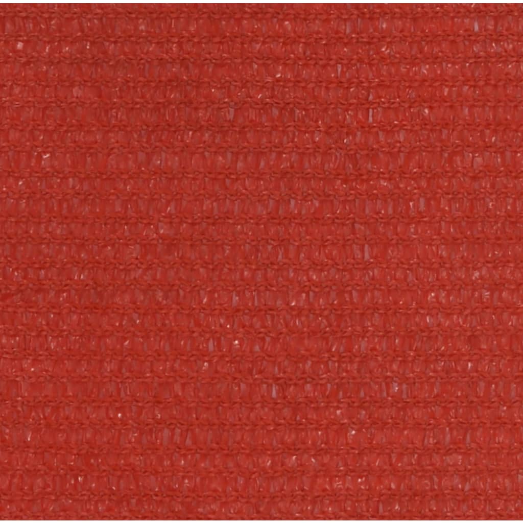 vidaXL Solsegel 160 g/m² röd 3,5x5 m HDPE