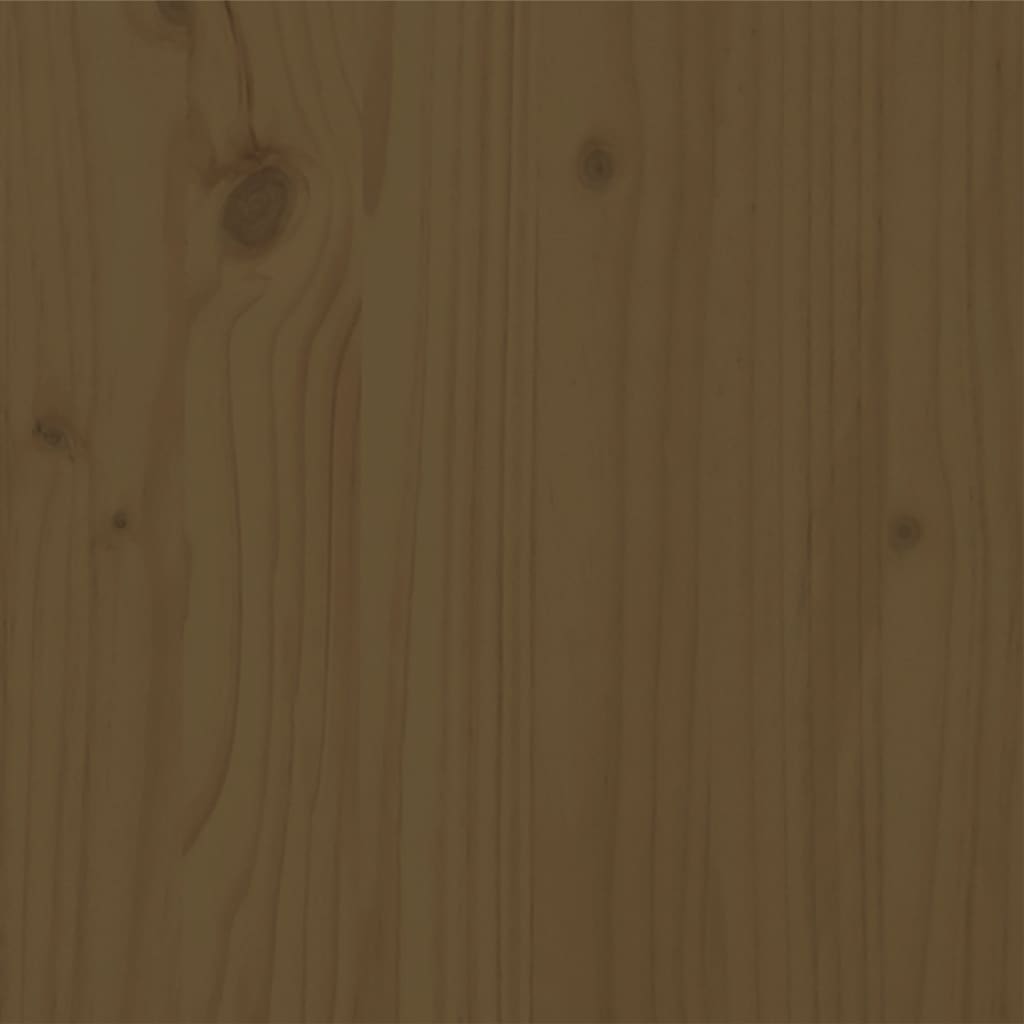 vidaXL Sängram honungsbrun massivt trä 90x200 cm
