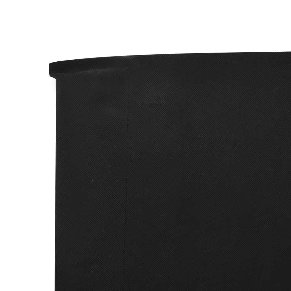 vidaXL Vindskydd 6 paneler tyg 800x160 cm svart