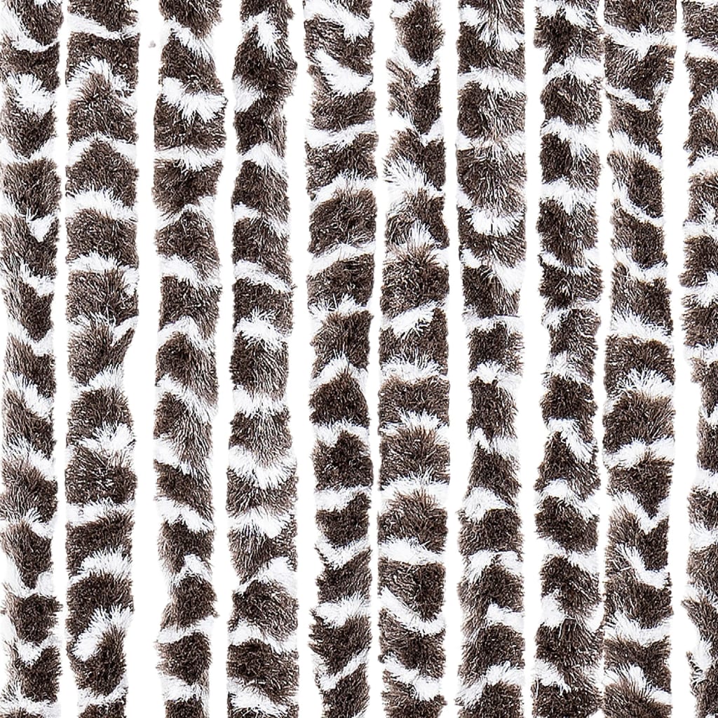 vidaXL Insektsdraperi brun och vit 56x185 cm chenille