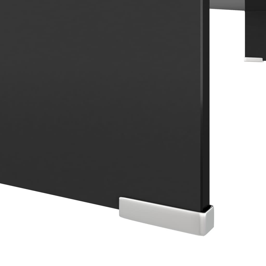 vidaXL TV-bord glas svart 100x30x13 cm