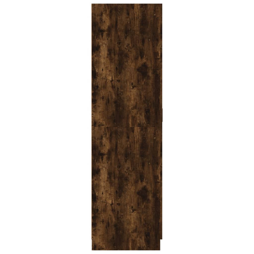 vidaXL Garderob rökfärgad ek 80x52x180 cm konstruerat trä