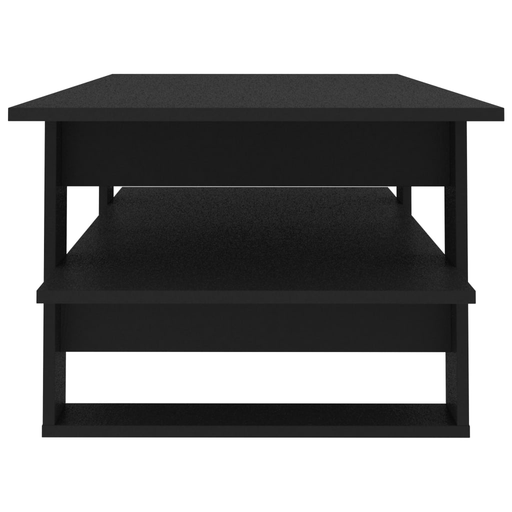 vidaXL Soffbord svart 110x55x42 cm konstruerat trä