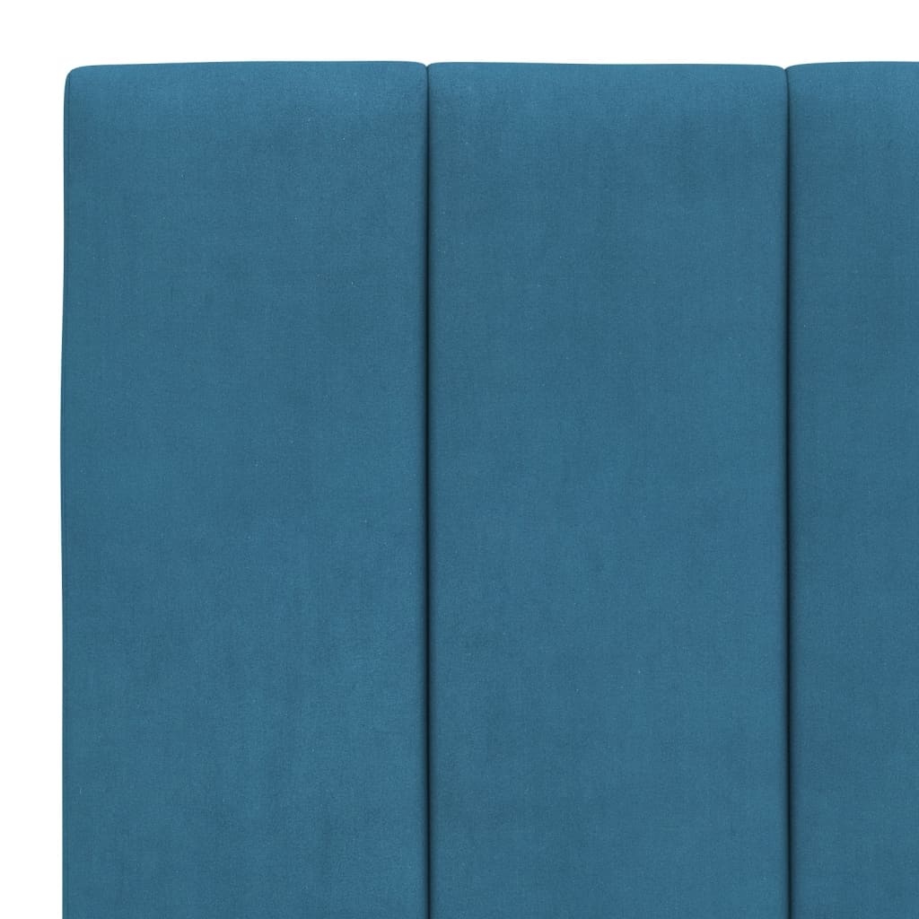 vidaXL Sängram med huvudgavel blå 80x200 cm sammet