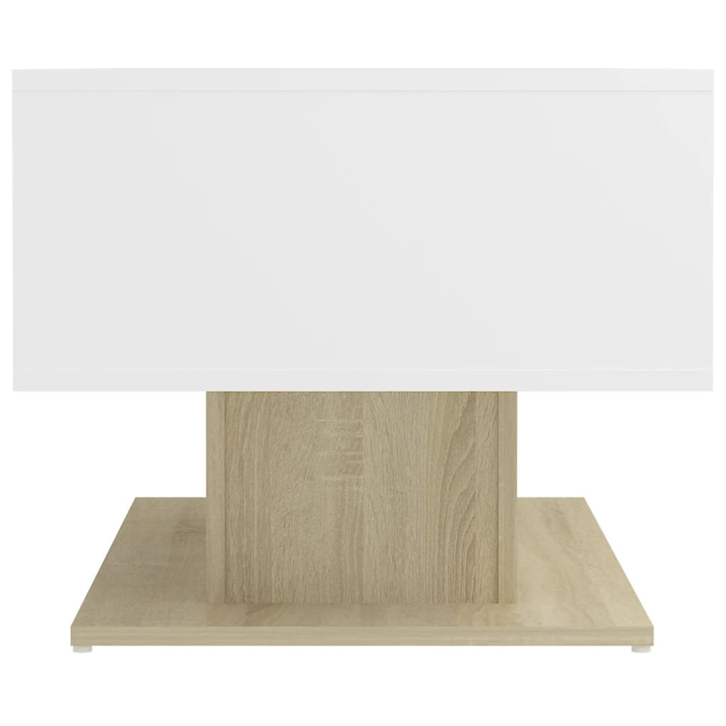 vidaXL Soffbord vit och sonoma-ek 103,5x50x44,5 cm konstruerat trä