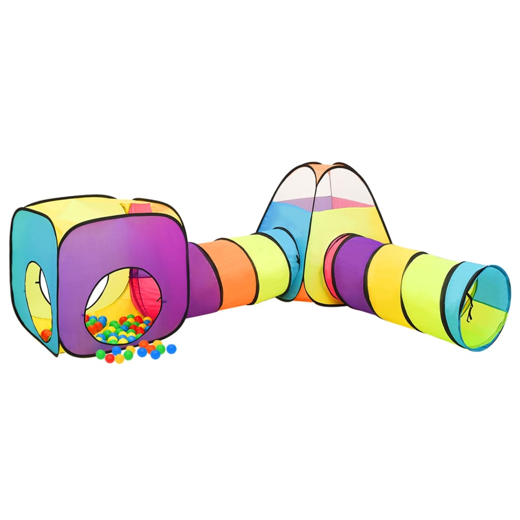 vidaXL Lektält med 250 bollar flerfärgat 190x264x90 cm