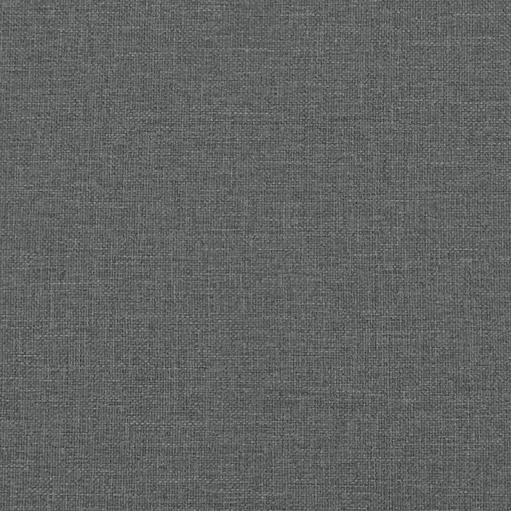 vidaXL Sängram med huvudgavel mörkgrå 200x200 cm tyg