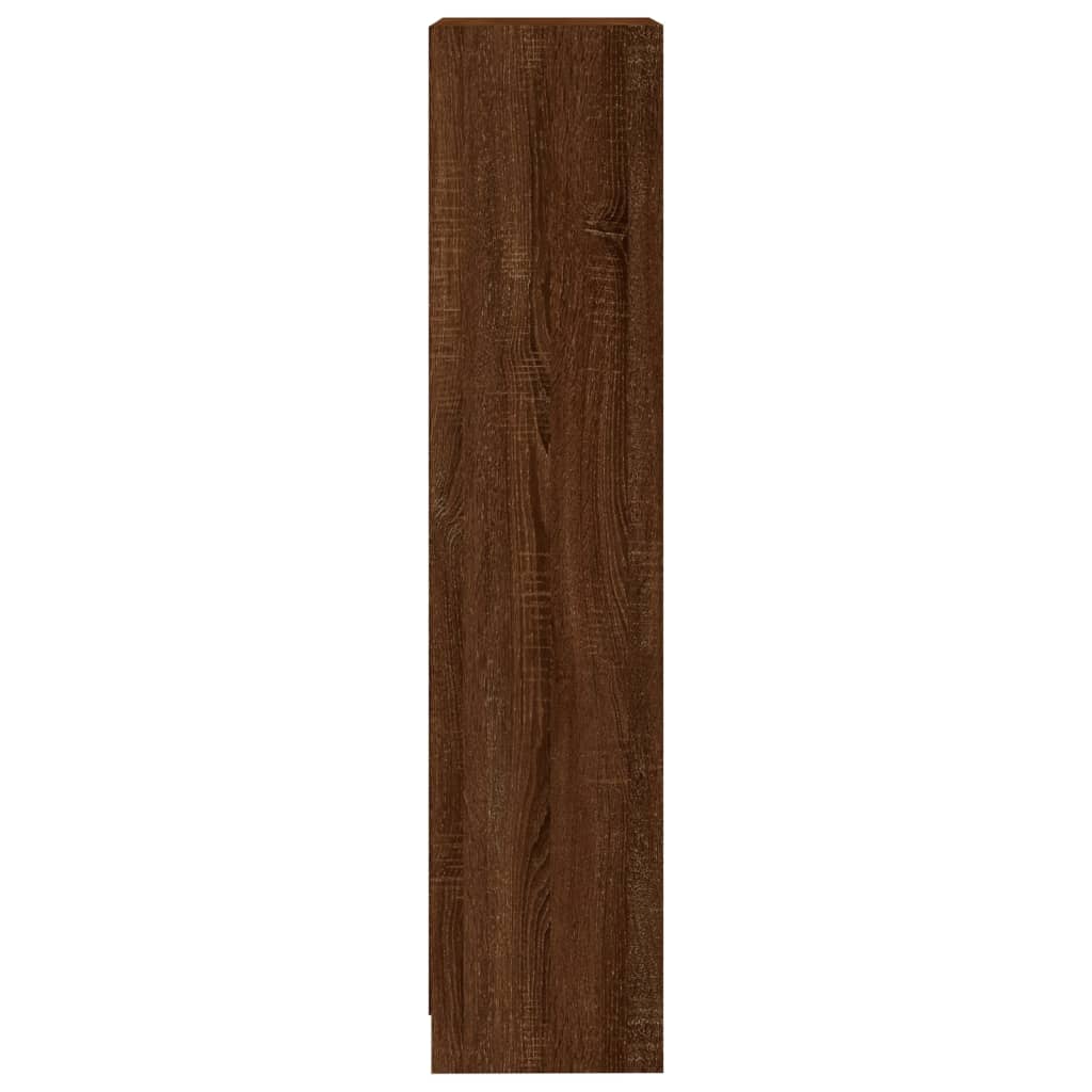 vidaXL Bokhylla 3 hyllor brun ek 40x24x109 cm konstruerat trä