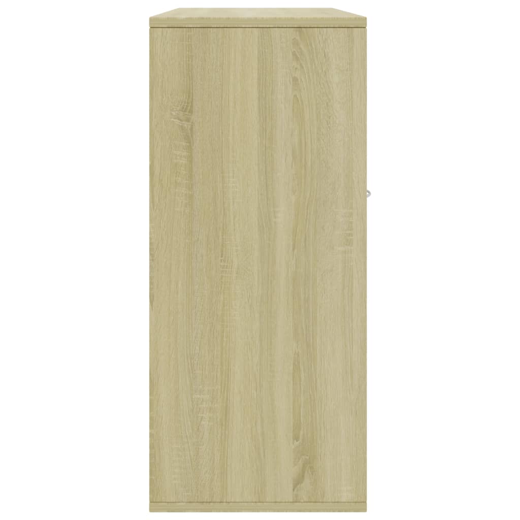 vidaXL Skänk vit och sonoma-ek 88x30x70 cm konstruerat trä